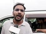 CJP National Spokesperson Ashutosh Ranka speaks to the media about the Cockroach Janta Party (CJP) team being attacked by the people while visiting a government school in Rampura Kanwarpura, in Jaipur 