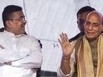 Chief minister Suvendu Adhikari, who was present at the event, thanked Union defence minister Rajnath Singh for the major investment in the state. (PTI)