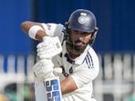 Devdutt Padikkal in action against Sri Lanka on Day 1 of second Test against Sri Lanka on Sunday. (PTI)