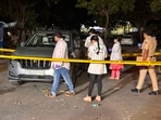 Forensics team investigating the crime scene in Sector 17, Chandigarh, on Saturday. (Sanjeev Sharma/HT)