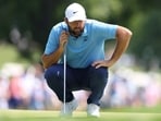Scottie Scheffler endured an unusually difficult week at the BMW Championship,(Getty Images via AFP)