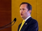 Mumbai: US Ambassador to India Sergio Gor addresses the gathering during the Indo-American Chamber of Commerce (IACC) National Convention 2026, in Mumbai, Tuesday, Aug. 18, 2026. (PTI Photo)(PTI08_18_2026_000223B)(PTI)