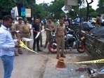 Police at the scene of crime in Gomti Nagar, Lucknow. (FILE PHOTO)