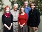 FILE - Shelley Fabares, left, poses for a group photo with other Screen Actors Guild Awards committee members, from left, Paul Napier, Chairwoman JoBeth Williams, Vice Chair Daryl Anderson and Scott Bakula during a tasting of the proposed menu and alternatives for the SAG Awards by Lucques Catering, Sept. 29. 2009, in Los Angeles. (AP Photo/Matt Sayles)