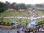 The PMC said its garden department has developed 215 parks covering 2,453,573 sq m, or about 2.45 sq km. (HT FILE)
