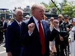 U.S. President Donald Trump attended the Freedom 250 Grand Prix IndyCar series race in Washington, D.C..(REUTERS)