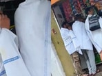 Men wearing Indian Railways bedsheets spark debate.(X/@GemsOfRailway)