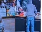 The masked suspect was seen on CCTV wearing a grey hoodie, jeans and black work-style boots(City of Jackson, TN - Police Department/Facebook)