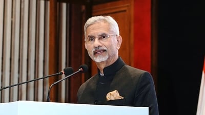 S Jaishankar responded to a question on the Tarique Rahman government’s demand for extraditing Sheikh Hasina by declining to go into the discussions between India and Bangladesh on this issue. (@DrSJaishankar/X)