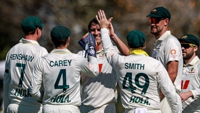 Pat Cummins took three wickets in the second innings. (AFP) Pat Cummins took three wickets in the second innings. (AFP)