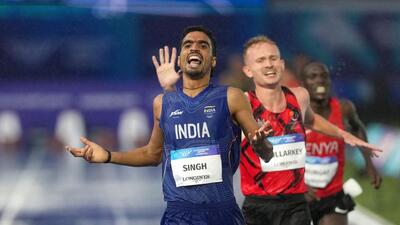 Gulveer Singh competes in the 10,000 meters final at the Commonwealth Games in Glasgow. (AP) Gulveer Singh competes in the 10,000 meters final at the Commonwealth Games in Glasgow. (AP)