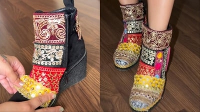 Turn your old boots into festive statement footwear (Instagram)