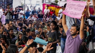 People stage a protest demanding the scrapping of the National Eligibility-cum-Entrance Test, at the Communist Party of India (CPI) state headquarters in Chennai. (PTI) People stage a protest demanding the scrapping of the National Eligibility-cum-Entrance Test, at the Communist Party of India (CPI) state headquarters in Chennai. (PTI)