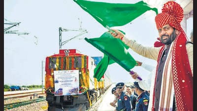 Rail link to Integrated Multi-Modal Logistics Hub (IMLH) opens new gateway to global markets (HT Photo)