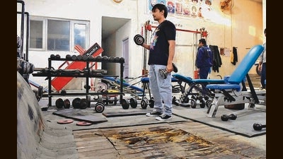 The weightlifting club in Ludhiana.
