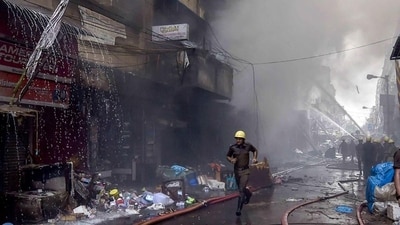 According to hospital officials, the NICU’s oxygen supply line was shut off during the fire. (PTI) According to hospital officials, the NICU’s oxygen supply line was shut off during the fire. (PTI)