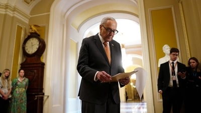 Senate Minority Leader Chuck Schumer says Democrats have a very good chance to retake the majority. Senate Minority Leader Chuck Schumer says Democrats have a very good chance to retake the majority.