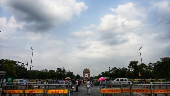 Gram it: Dark clouds hovered over the India Gate at Kartavya Path as Delhi witnessed rain on Sunday, after a long gap. The India Meteorological Department (IMD) has issued a forecast for pleasant weather with light rain and a cloudy sky today as well.