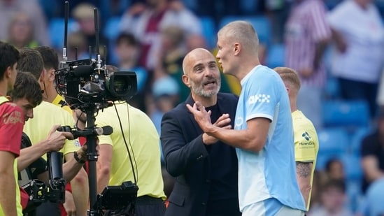 Manchester City made a winning start to life without Pep Guardiola. (AP Photo/Dave Thompson)
