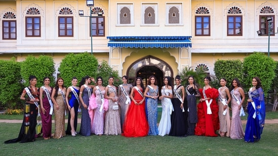Miss Universe India 2026: Who will succeed Manika Vishwakarma and represent India at the 75th Miss Universe in Puerto Rico? Finalists pose for photographs during a media interaction in Jaipur.