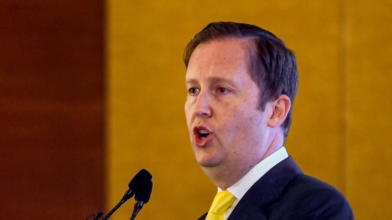 Mumbai: US Ambassador to India Sergio Gor addresses the gathering during the Indo-American Chamber of Commerce (IACC) National Convention 2026, in Mumbai, Tuesday, Aug. 18, 2026. (PTI Photo)(PTI08_18_2026_000223B)(PTI)