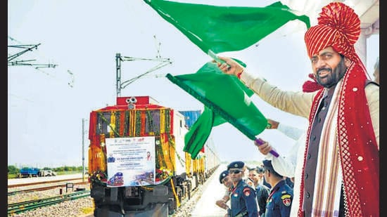 Rail link to Integrated Multi-Modal Logistics Hub (IMLH) opens new gateway to global markets (HT Photo)