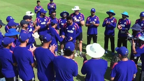 IND vs SL LIVE SCORE: Saransh Jain gets his debut cap. (X Images)