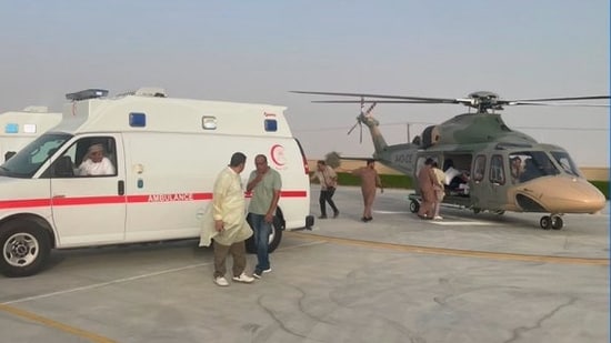 The incident occurred on Saturday on Sultan Said bin Teymur Street after the vehicle veered off the road. (X/@RoyalOmanPolice)
