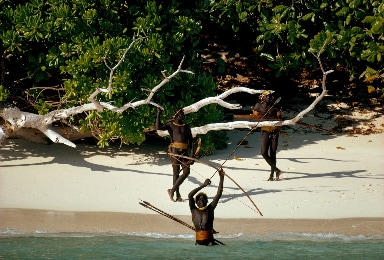 Home to the isolated Sentinelese tribe, the island is off-limits to outsiders to protect its Indigenous community. (Wikipedia )