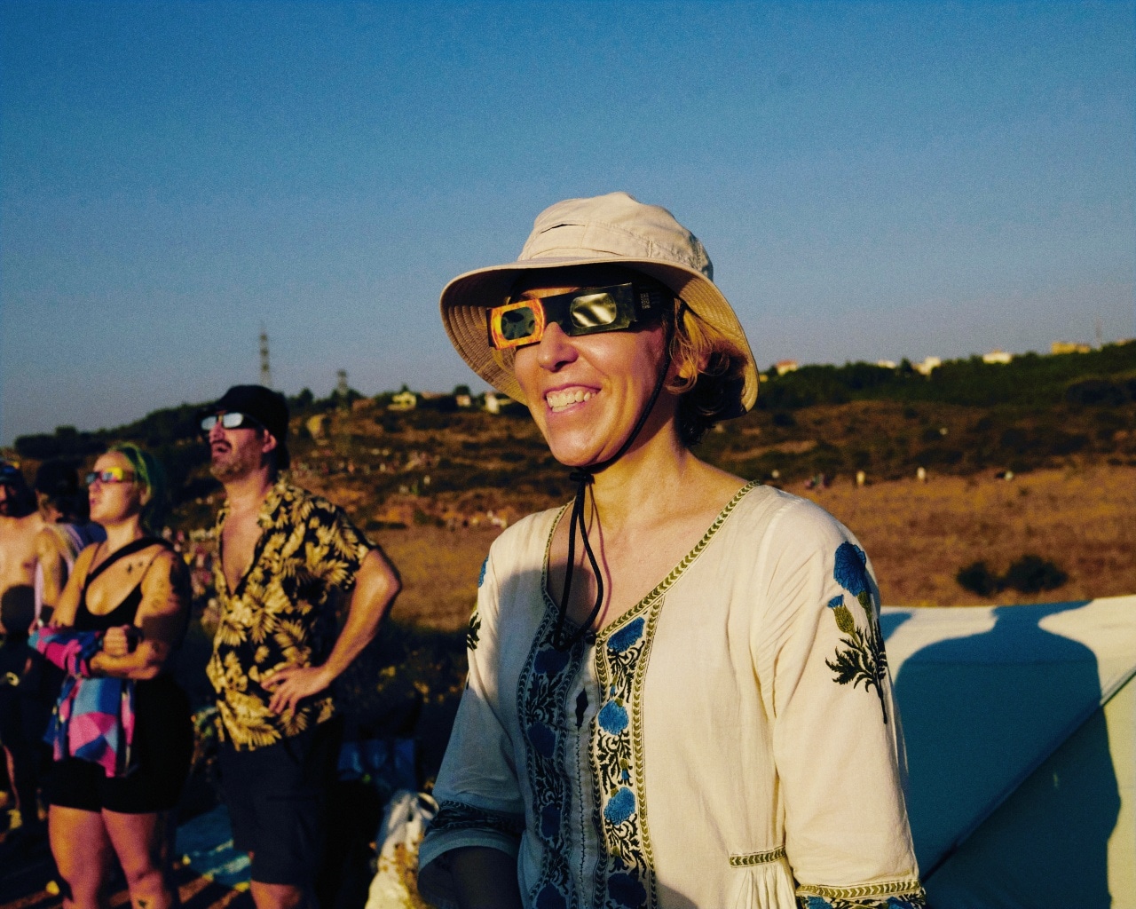 The author witnessing the Aug. 12 solar eclipse from the cliffs of Mirador de Las Lomas near León, Spain. The author witnessing the Aug. 12 solar eclipse from the cliffs of Mirador de Las Lomas near León, Spain.