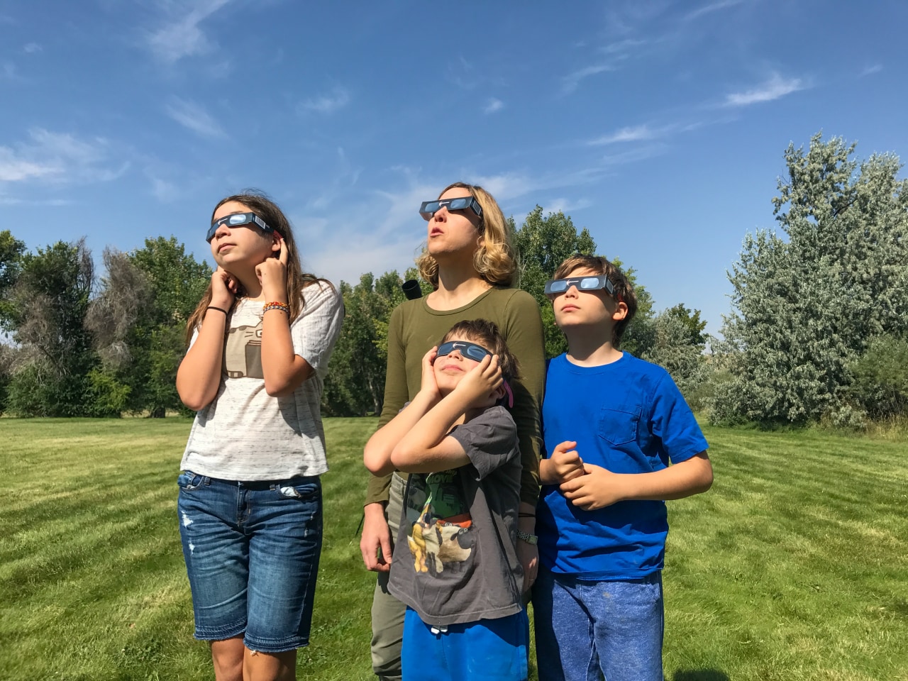 The author, center, viewing the 2017 eclipse in Casper, Wyo. The author, center, viewing the 2017 eclipse in Casper, Wyo.