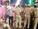 A clash broke out between sanitation workers and police personnel in Hisar on Sunday. (Manoj Dhaka/HT)