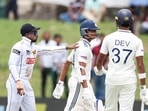 India's Yashasvi Jaiswal walks back to the pavilion after being dismissed by Sri Lanka's Asitha Fernando during Day 1 of the second Test cricket match 


