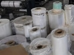 HSPCB officials inspected Daultabad Industrial Area for the use, storage and distribution of prohibited plastic during the August 21 drive. (HT)