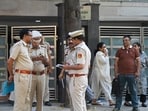 a PCR call regarding the accident was received at Greater Kailash-I police station on Sunday, following which police reached the spot and the injured couple was shifted to Moolchand Hospital.