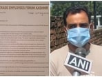 Kashmiri Pandit employees seek protection after alleged threat poster surfaces.(ANI)