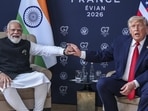 Prime Minister Narendra Modi during a meeting with U.S. President Donald Trump on the sidelines of the G7 Summit, in Evian-les-Bains, France. (PMO via PTI Photo)