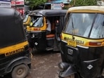 Thane, India - August -23, 2026: Residents of Thane have been facing regular hassles while hiring auto-rickshaws from Thane railway station to their homes or offices. Before hiring an auto, passengers often have to negotiate fares with drivers, who allegedly demand high fares or refuse to take passengers to certain destinations. To address the issue, the Thane RTO has planned to introduce a prepaid auto-rickshaw stand at Thane railway station. Under the proposed system, passengers will pay a fixed fare in advance for their destination and will then be allotted an auto-rickshaw. This will eliminate the need for passengers to negotiate fares or deal with refusals from drivers. ,in Thane ,in Mumbai, India, on, Sunday, August -23, 2026. ( photo by Praful Gangurde / Hindustan Times ) (Praful Gangurde)