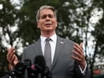 FILE PHOTO: U.S. Treasury Secretary Scott Bessent speaks to reporters at the White House in Washington, D.C., U.S., August 20, 2026.  REUTERS/Kevin Lamarque/File Photo