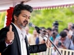 Tamil Nadu chief minister C Joseph Vijay addresses the 80th Independence Day celebrations at Fort St. George, in Chennai.(PTI)