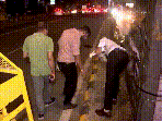 The accident took place in front of the old Police Headquarters.