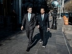 Lawyer James McDonald, left, with Live Nation CEO Michael Rapino in New York in March.