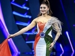 Bollywood actor Urvashi Rautela walks the ramp during the 'Miss Universe India 2026' event, in Jaipur, Rajasthan, late Sunday, Aug. 23, 2026. (PTI Photo) (PTI08_24_2026_000237B)
(PTI)