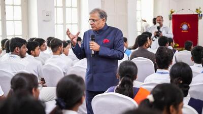 Chief election commissioner Gyanesh Kumar at Colvin Taluqdars’ College in Lucknow on Monday. (ANI PHOTO) Chief election commissioner Gyanesh Kumar at Colvin Taluqdars’ College in Lucknow on Monday. (ANI PHOTO)