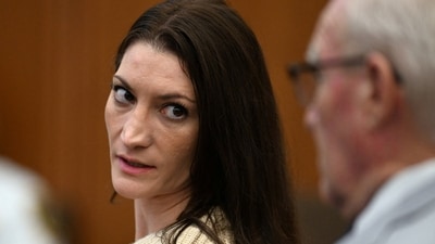 Lindsay Clancy speaks with her lawyer Kevin Reddington during proceedings in her murder trial, in Plymouth, Massachusetts, U.S., August 20, 2026.     Josh Reynolds/Pool via REUTERS (via REUTERS)