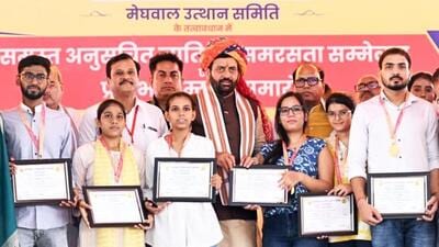 The demands were raised at a Bawal gathering on social harmony and youth achievement, where Saini also stressed education and equal opportunities. (Haryana CM Press Release) The demands were raised at a Bawal gathering on social harmony and youth achievement, where Saini also stressed education and equal opportunities. (Haryana CM Press Release)