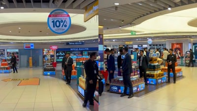 Delhi airport duty-free shopping draws tourist’s attention. (X/@DamonZumbroegel) Delhi airport duty-free shopping draws tourist’s attention. (X/@DamonZumbroegel)