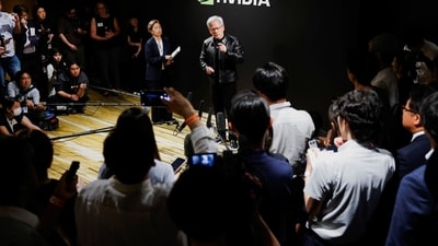 Nvidia CEO Jensen Huang at a July event in Tokyo Nvidia CEO Jensen Huang at a July event in Tokyo