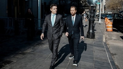 Lawyer James McDonald, left, with Live Nation CEO Michael Rapino in New York in March. Lawyer James McDonald, left, with Live Nation CEO Michael Rapino in New York in March.