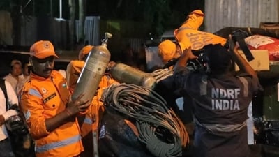 Several people were hospitalised after the leakage occurred in a 900-kg capacity chlorine gas cylinder at the water treatment plant in Godhani village at around 1 am. (PTI) Several people were hospitalised after the leakage occurred in a 900-kg capacity chlorine gas cylinder at the water treatment plant in Godhani village at around 1 am. (PTI)